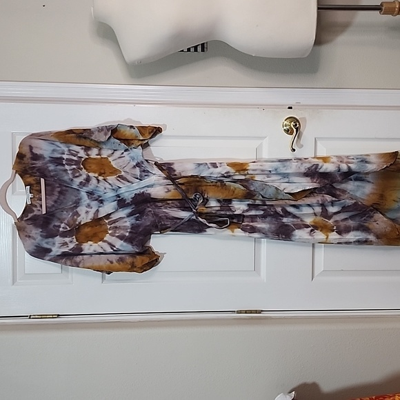 Young fabulous & broke hi-lo mock wrap dress tie-dye - Picture 4 of 8
